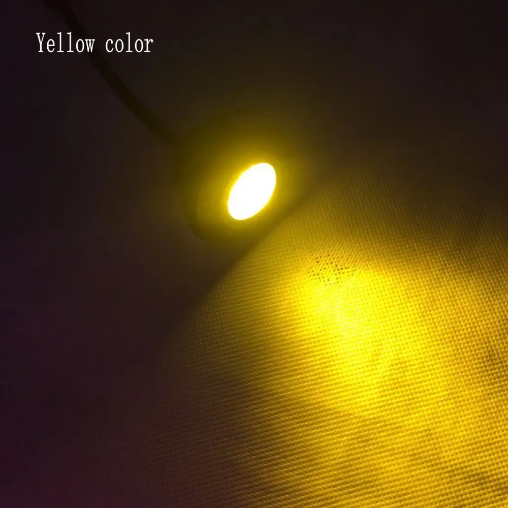 

1pcs new balck frame yellow color Mini LED Downlights 3.5W39mm 95V-277V Jewelry Display Ceiling spots Recessed Cabinet Spot Lamp