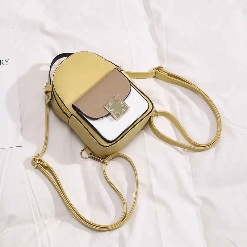 Новый женский рюкзак модный контрастный цвет сумка на плечо дорожная брендовая