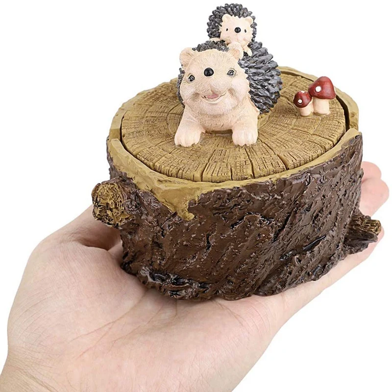 

Hedgehog Ashtrays with Lid for Cigarettes, Resin Ashtray Decorative Ash Tray Home Ashtray for Indoor and Outdoor