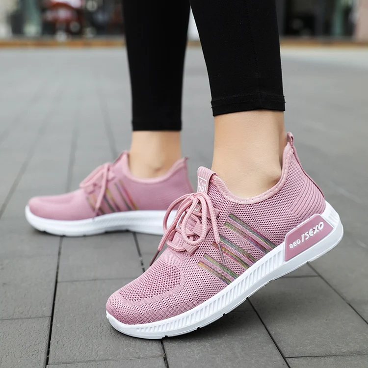 

Women Running Shoes Breathable Vulcanize Shoes Outdoor Sports Shoes Walking Platform Ladies Athletic Fashion Sneakers White