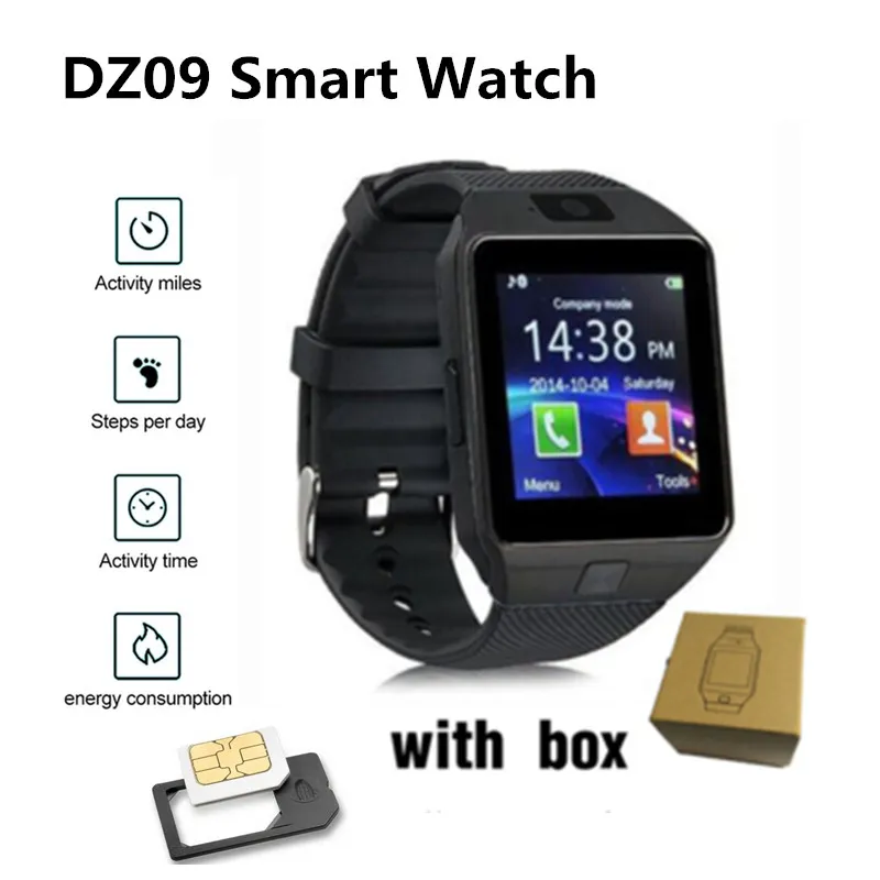 Умные часы DZ09 умные Bluetooth Dail Call Relogio 2G GSM SIM TF карта камера для телефона Android ip67 W26