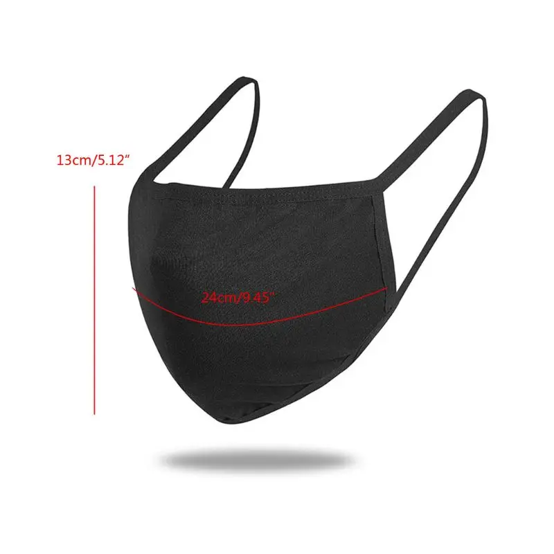 

5Pcs PM2.5 Activated Carbon Filter Face Mask Dust-Proof Breatheable Filter Insert Protective Washable Cotton Mask Adult