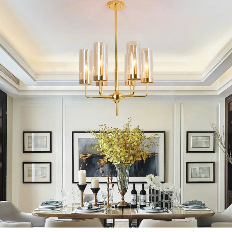 Koop Moderne Goud Blauw Glas Vorm Kroonluchter Verlichting Woonkamer Slaapkamer Eetkamer Bar Led Indoor Decorationlight Armaturen