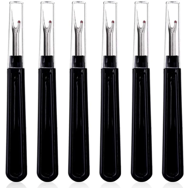 

RORGETO 6 PCS Black Seam Ripper Set Ergonomic Grip Seam Ripper for Sewing Crafting and Removing Embroidery Hems and Seams