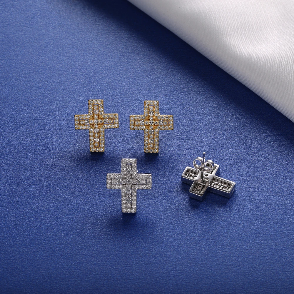 Женские и мужские сережки гвоздики из стерлингового серебра 925 пробы с двойным