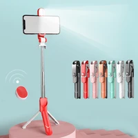 new selfie stick with fill light portable extendable selfie stick tripod stand with remote for iphone smartphones outdoor live