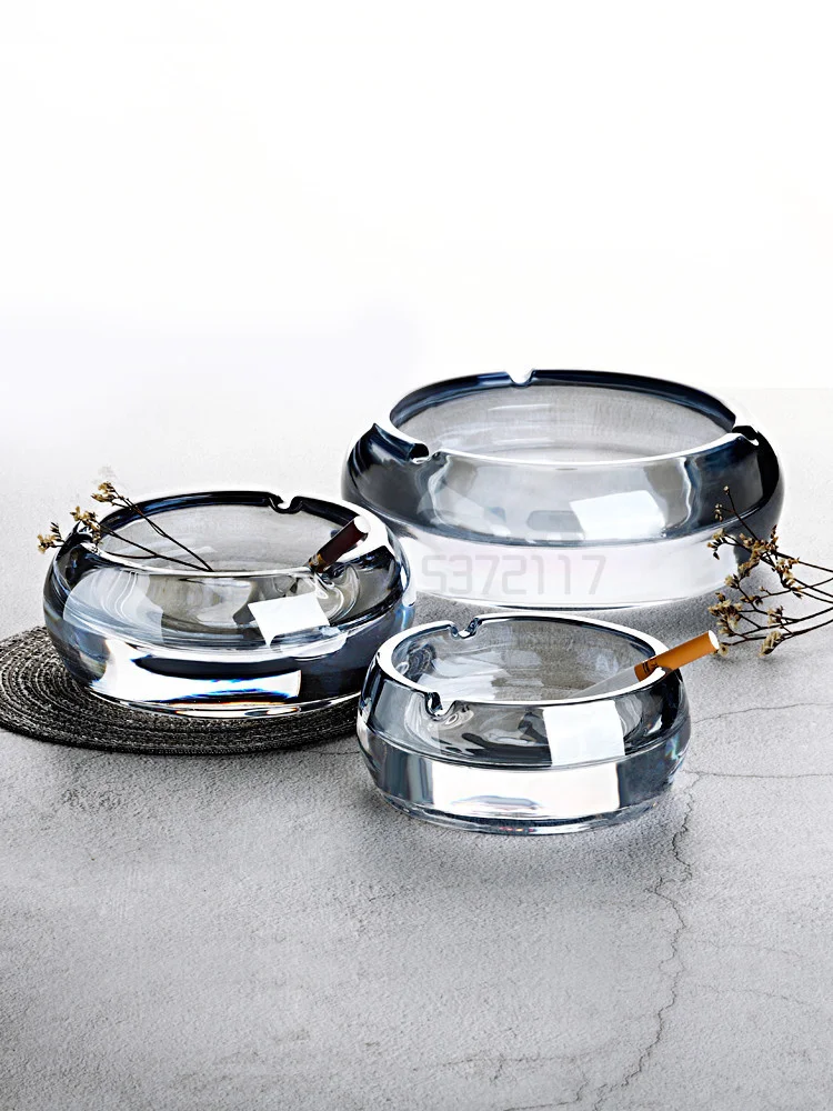 

Glass ashtray family living room ashtray cigar plate personality trend office ashtray