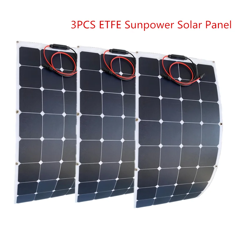 Легкий компактный дизайн Sunpower Солнечные батареи 12 в 100 Вт etfe/pet sunpower Гибкая