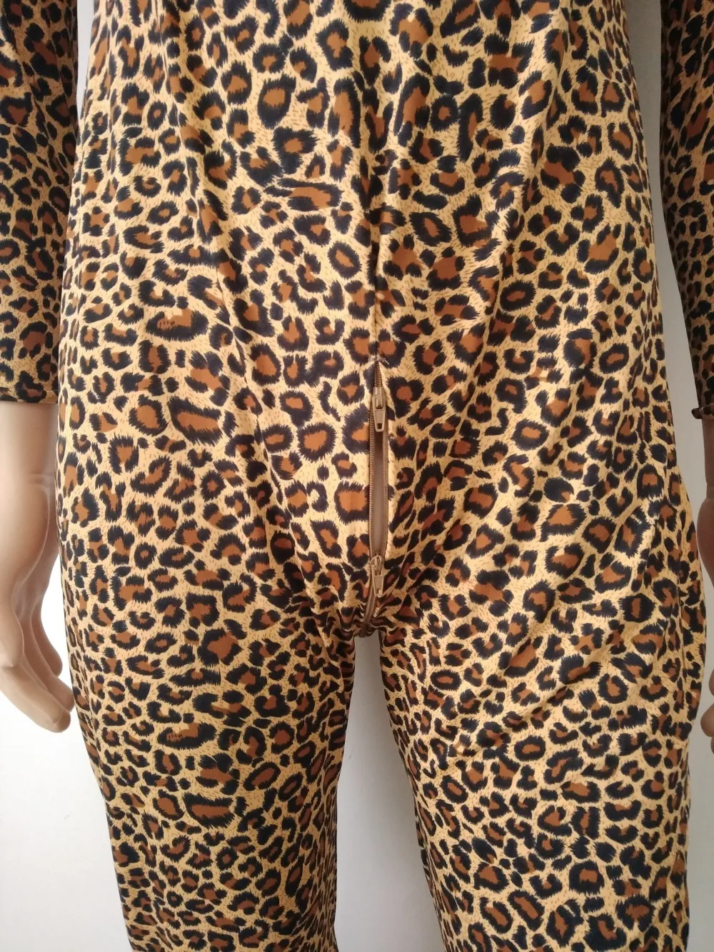 Комбинезон с леопардовым принтом животных для косплея Хэллоуина комбинезон