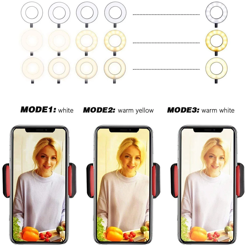 Кольцевой светильник для селфи со стандартным кольцом лампа прямой