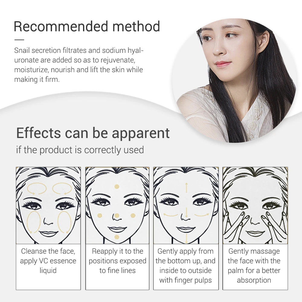 

LANBENA Vitamin C Whitening Serum Hyaluronic Acid Face Cream Snail Remover Freckle Speckle Fade Dark Spots Anti-Aging 10PCS