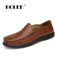 two style comfortable casual shoes men quality lightweight loafers moccasins natural leather slip on men shoes flats