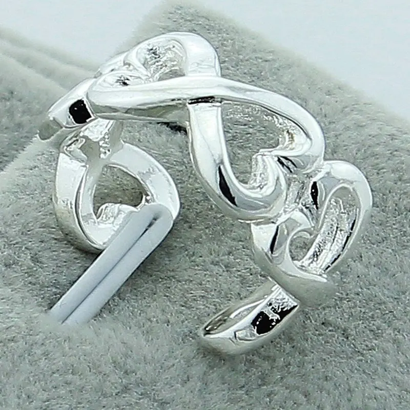 New 100% Silver 925 Jewelry Simple Fashion Heart Animal Dragon Cat Finger Rings for Women Men | Украшения и аксессуары