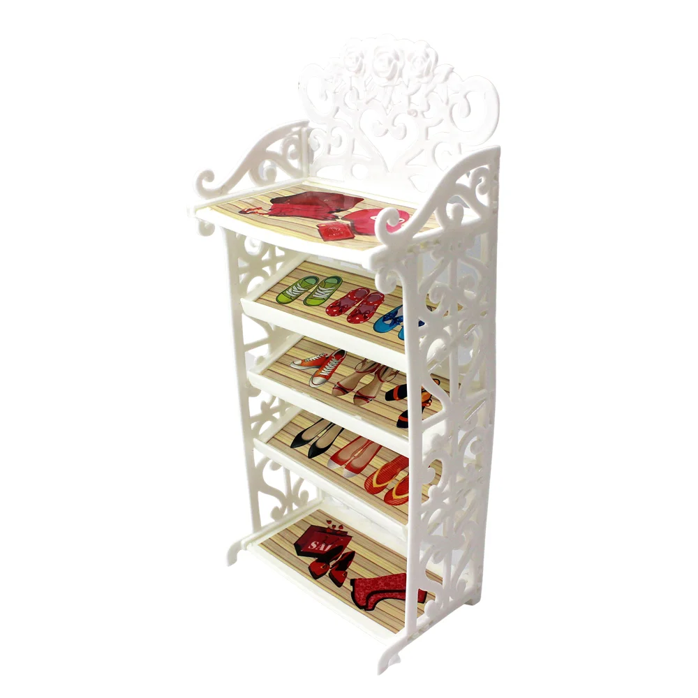 One Set 2018 Newest Doll Shoes Rack Playhouse Accessories Fo