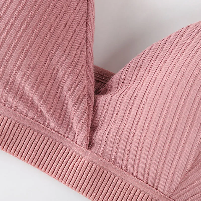 Женский однотонный Мягкий трикотажный Бралетт нижнее белье бюстгальтер