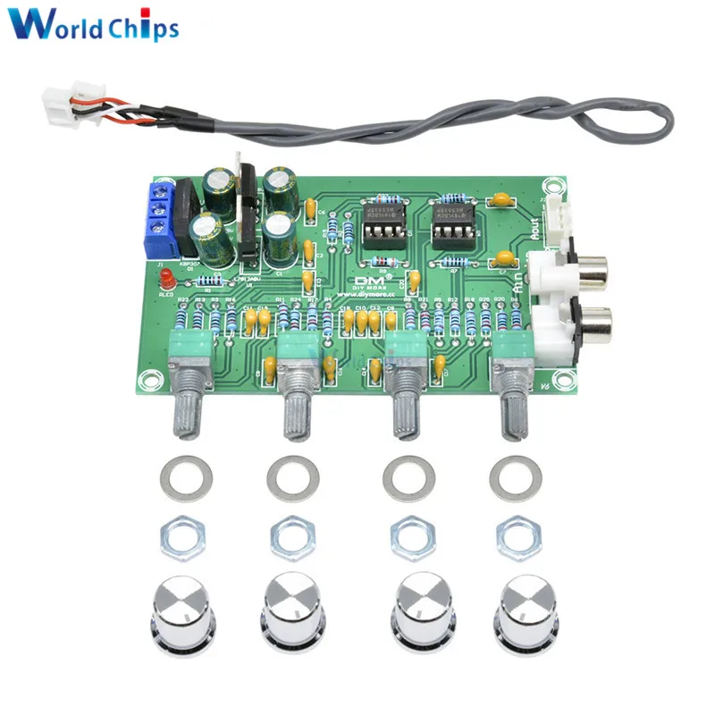 Новая стерео плата предварительного усилитель предусилитель NE5532 аудио модуль 4