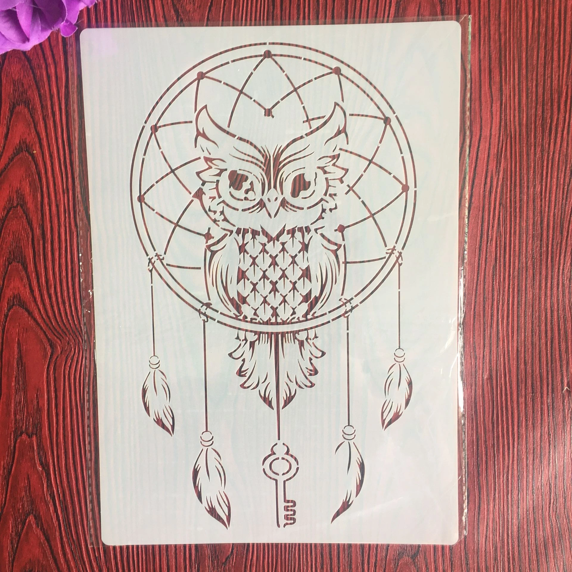 

A4 29 * 21cm owl Mandala DIY Stencils Wall Painting Scrapbook Coloring Embossing Album Decorative Paper Card Template