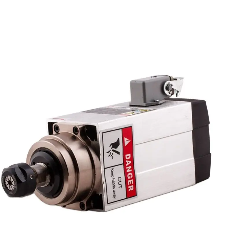 Motor do Eixo Refrigerado a ar da Máquina de Gravura do Eixo para a Máquina de Trituração do Roteador – 380v de Trituração do Roteador 2.2kw Er25 Cnc 18000rpm 220v