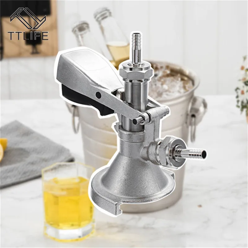 

TTLIFE Stainless Steel A-Type Keg Homebrew Beer Keg Tap Coupler Draft Beer Dispenser For Wine Brew Bar Tools Beer Equipment
