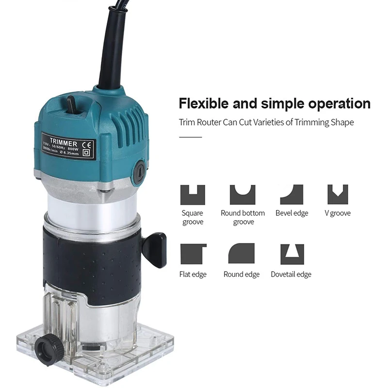 800 Вт деревообрабатывающий электрический триммер фрезерный станок