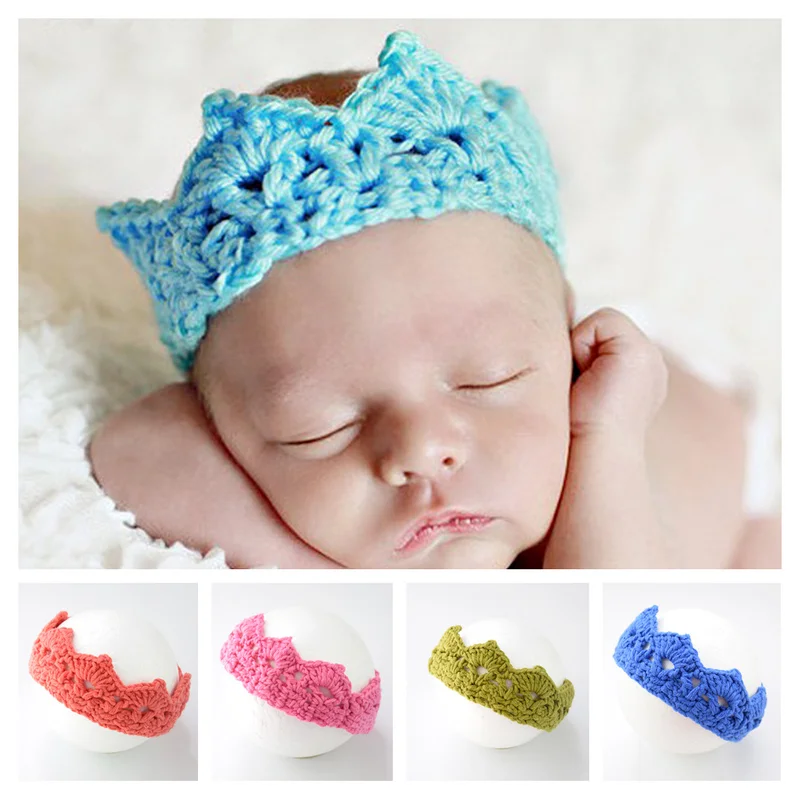 

Children's Crown Hair Band Baby Hand Knitted Hair Band Baby Wool Ear Protection Headgear Headdress Headdress Baby Girl Headbands