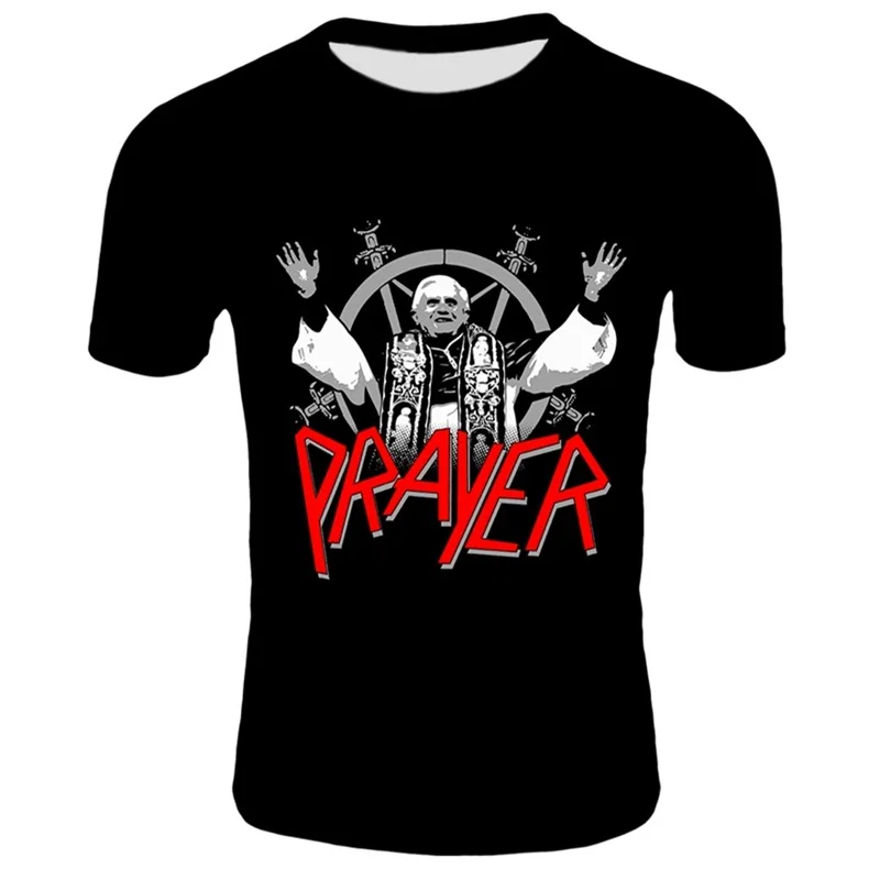 

Anyang store 2021 new T-shirt men's summer black T-shirt band streetwear men 3D printed T-shirt