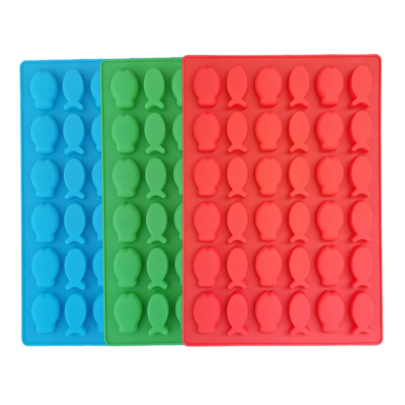 36 отверстий Креативные 3D формы для рыбы DIY силиконовые торта шоколада помады
