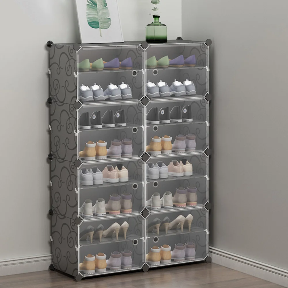 

Useful Shoe Rack Creative Shoes Storage Cabinet Practiacl Household Shoes Shelf Slippers Holder Organizer for Home (1 Column, 4