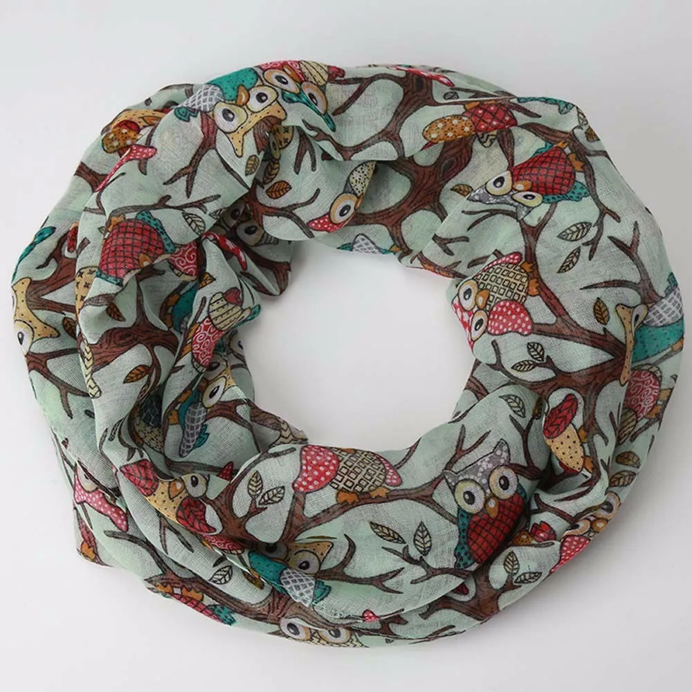 Женский теплый Шарф в виде совы пончо зимний 2019| |