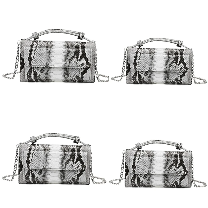 Змеиной кожи Для женщин длинный кошелек многофункциональный 3 слоя телефон