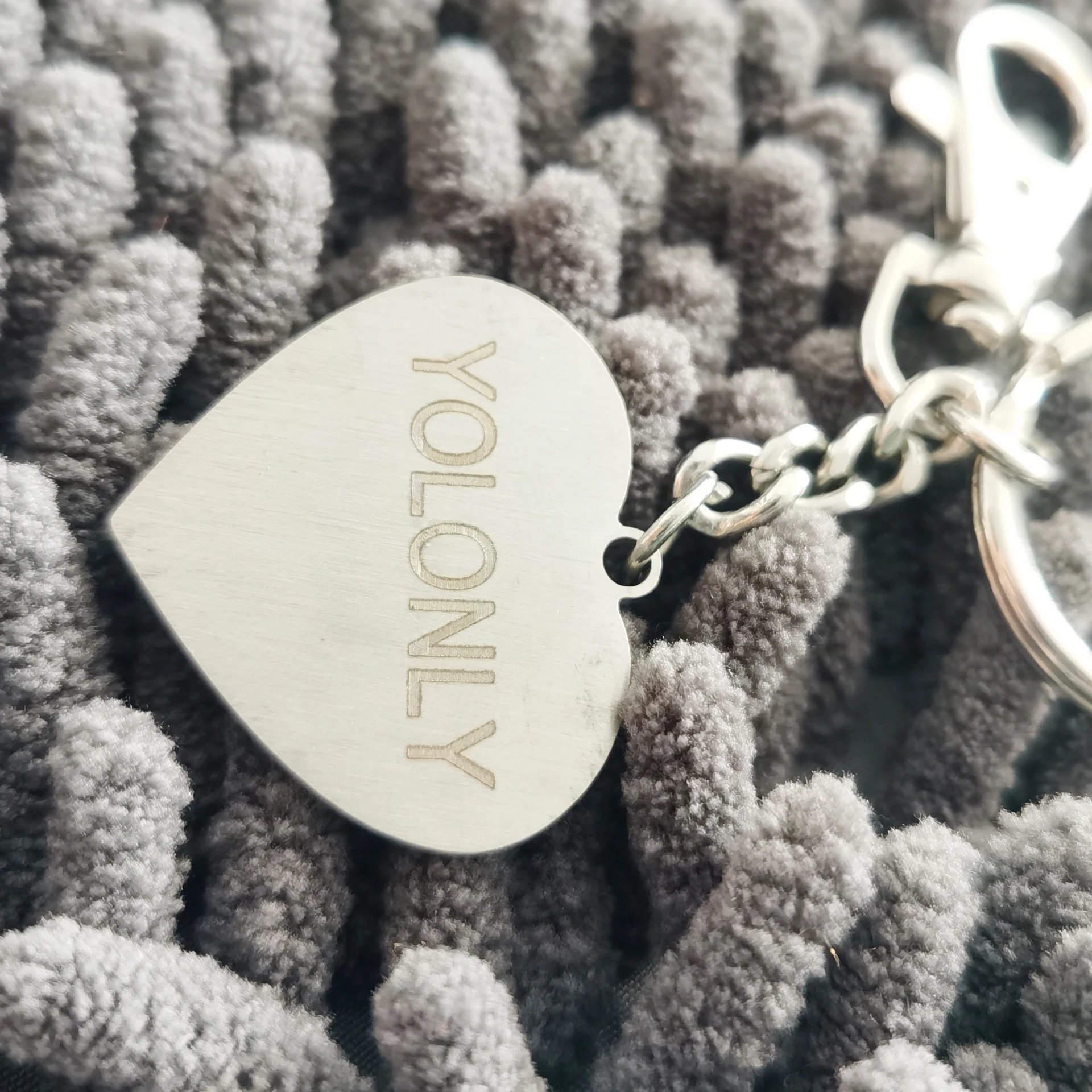 

YOLONLY Custom Letters Stainless Steel DIY Keychain for Lover's