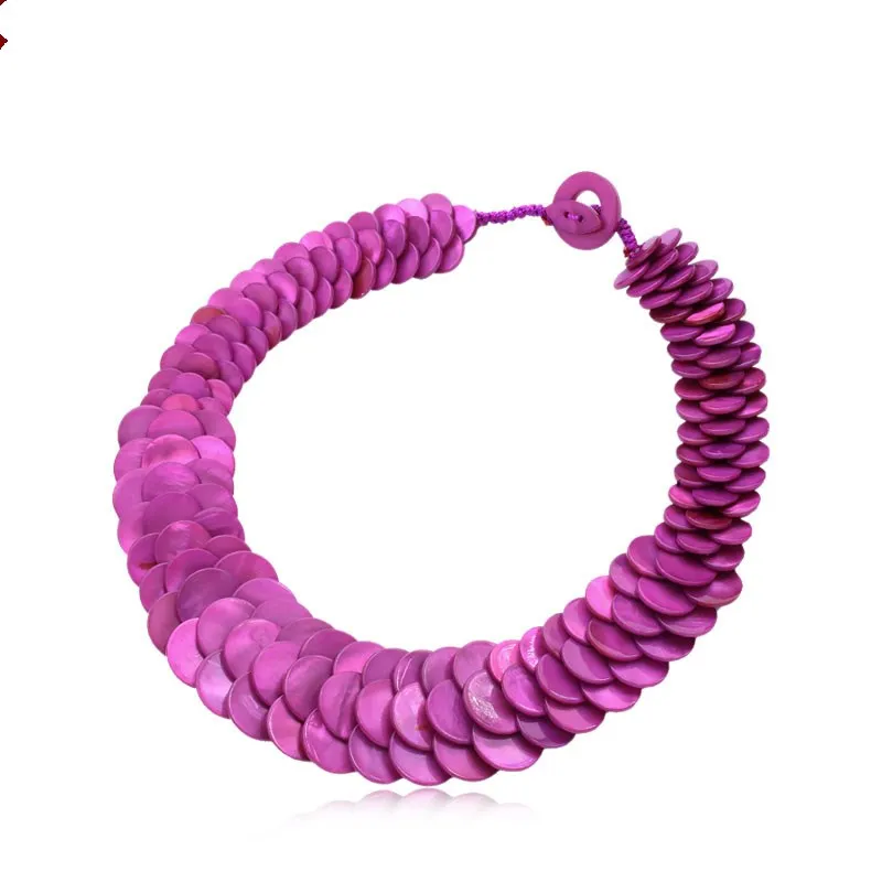 Женское колье ручной работы с белыми морскими ракушками 19 дюймов натуральный FPPJ