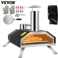 vevor portable pizza oven good insulation effect 304 stainless steel foldable feet complete accessories bag for outdoor cooking