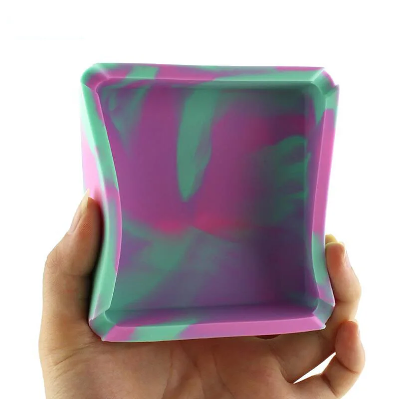 1 шт. силиконовая пепельница высокое качество Квадратная Пепельница камуфляж из