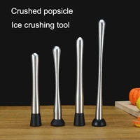 stainless steel ice crusher ice cube crushed diy drink fruit muddler crushed ice juicer stick barware tool kitchen accessories