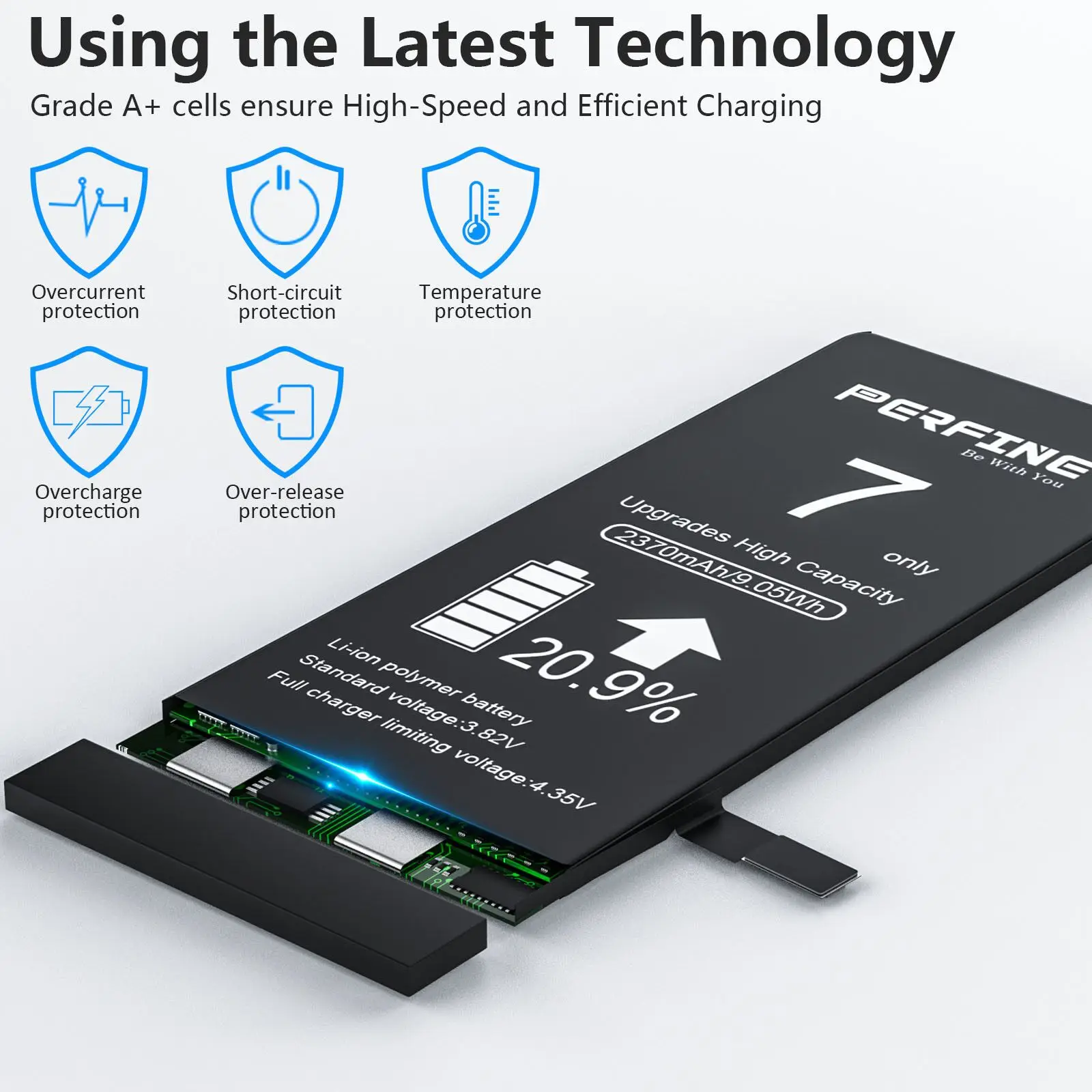 Аккумулятор I7 2370 мАч для IPhone 7 A1660 A1778 A1779 Новый встроенный аккумулятор + инструмент