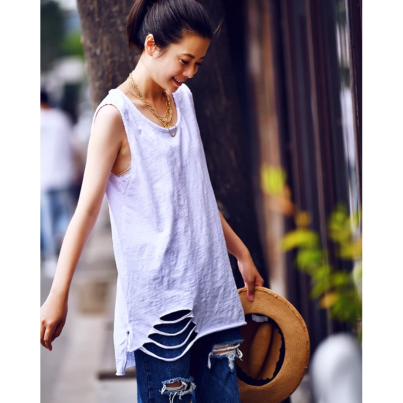 Универсальный базовый жилет MICOCO B8333 в Корейском стиле с круглым вырезом без