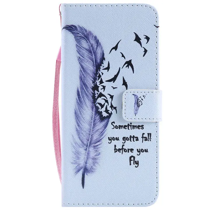 Feather Кожаный флип-чехол с изображением кошки и дерева для samsung Galaxy S10E S10 S9 S8 Plus Note 8 9, цветной чехол для телефона с рисунком котенка P06F - Цвет: Feather