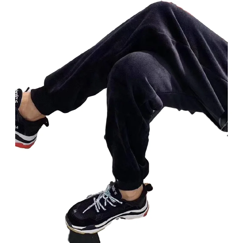 

M-3XL New Winter Thicken Women Pencil Pants Plus Size Wool Pants Female Autumn High Waist Loose Trousers Womens Trousers Autumn