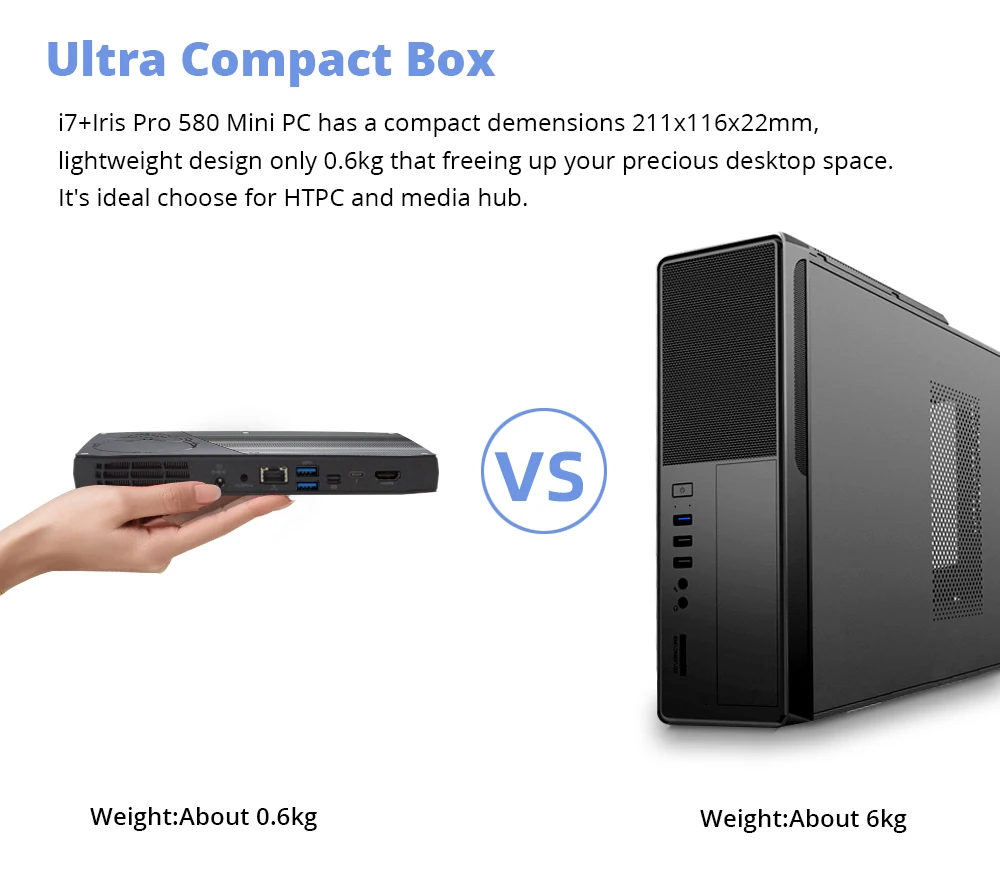Процессор Intel Core NUC cpu i7-6770HQ Мини ПК Windows 10 4K USB 3,0 HDMI wifi BL Gigabit Ethernet офисный игровой настольный компьютер