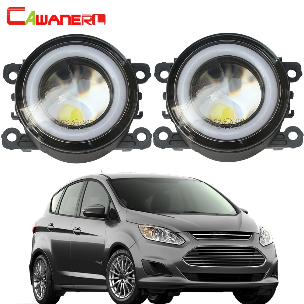 

Cawanerl For Ford C-Max II MPV 2010-2015 Car LED Fog Light COB Angel Eye DRL Daytime Running Lamp 30W 3000LM 12V Styling