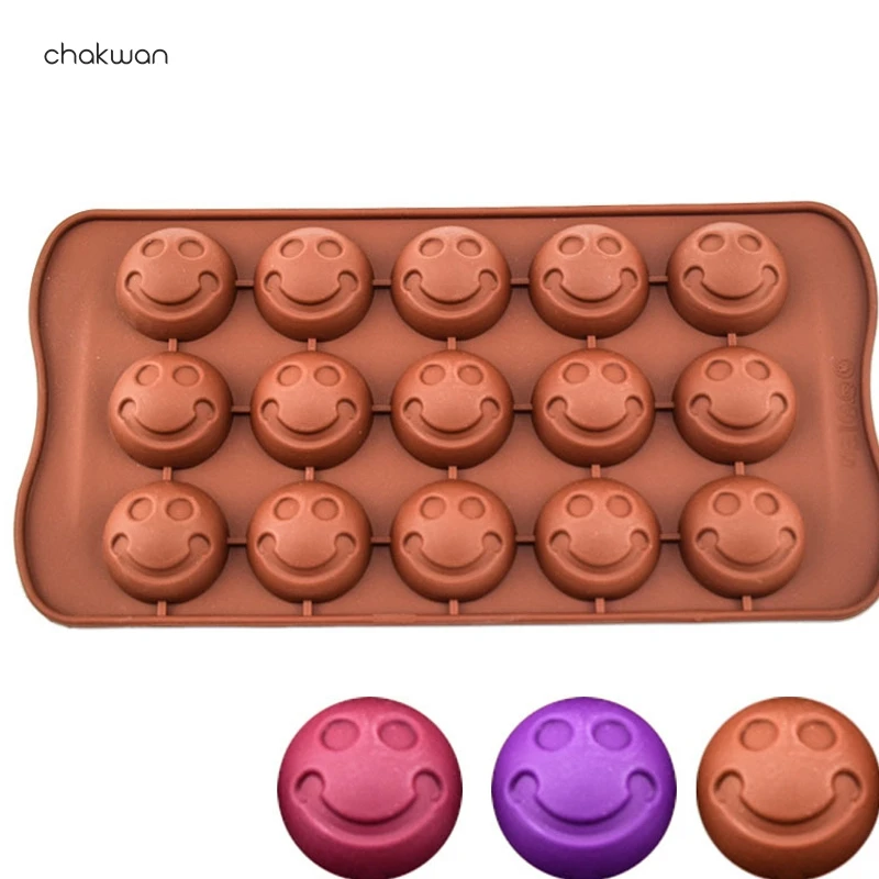 DIY креативный 15 даже смайлик помадка плесень 1 шт. силиконовый Кристалл