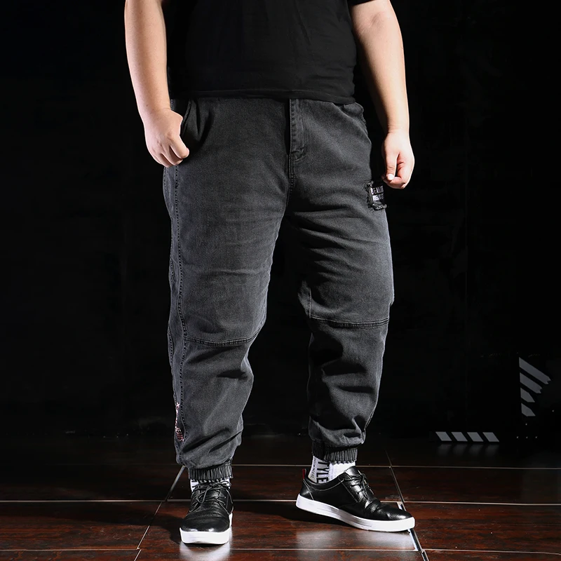 Мужские джинсы большого размера 6XL 2020 с эластичной резинкой на талии больших