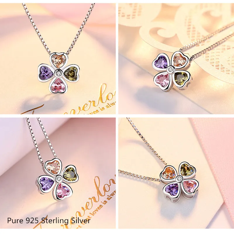 

Ожерелье женское из серебра 925 пробы, разноцветное, с кристаллами