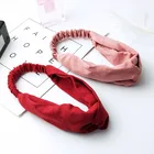 2021 леди лентой сплошной цвет повязка на голову тюрбан эластичный обруч для головы Женские аксессуары для волос для женщин полосатые резинки для волос FD1130