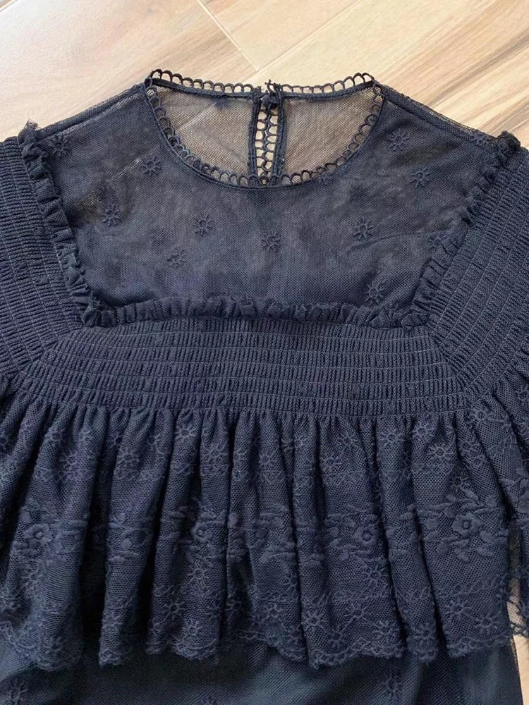 Подиумные Boho Woemn's Mesh Мини платья изысканное необычное платье для вечеринки с вышивкой