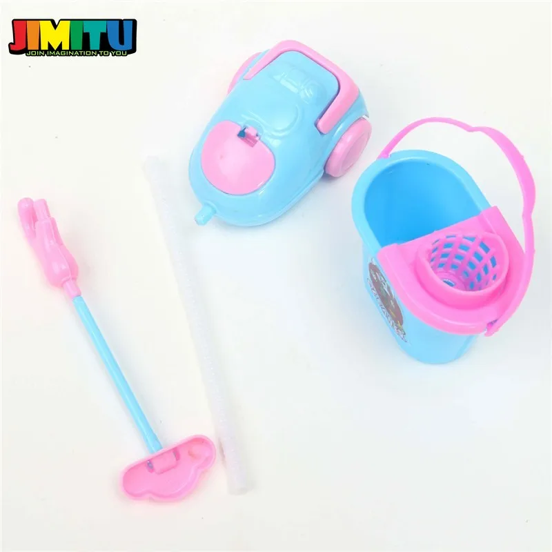 JIMITU набор для чистки кукольной мебели из 9 предметов девочек уборки дома Забавный