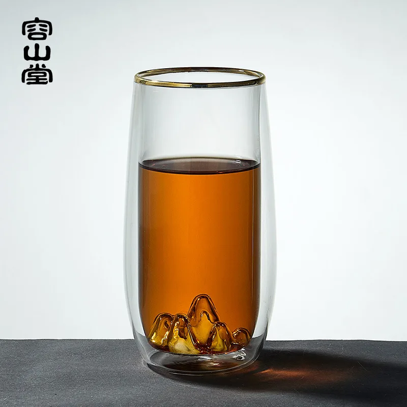 Стакан для воды с двойным стеклом хрустальный стакан офиса защитой от ожогов