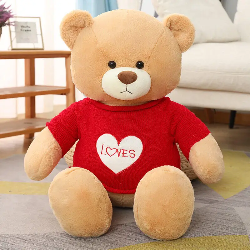 

80cm Seven Styles Kawaii Adorable Loving Bear Stuffed Animal Plush Doll Soft Toy Gift for Children Girlfriends Wifes Home Decor