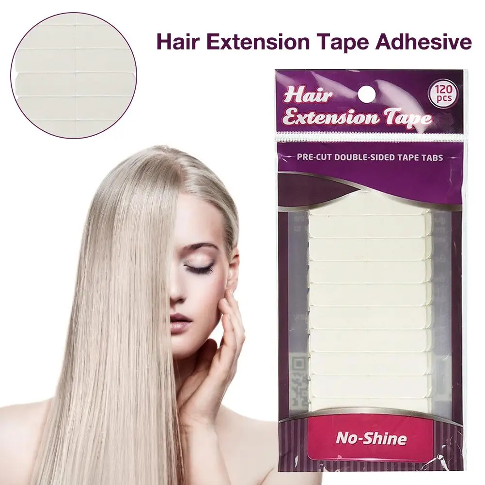 

10*12pcs/lot White No Shine Hair Extension Tape Adhesive Bonding Double Sided Tape Waterproof For Hair Extension/Lace Wig/Toupee